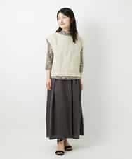 NHDGE51300 GIANNI LO GIUDICE(小さいサイズ)(メゾン ドゥ サンク) [セットアップ対応]リネンステッチストライプベスト ブラック
