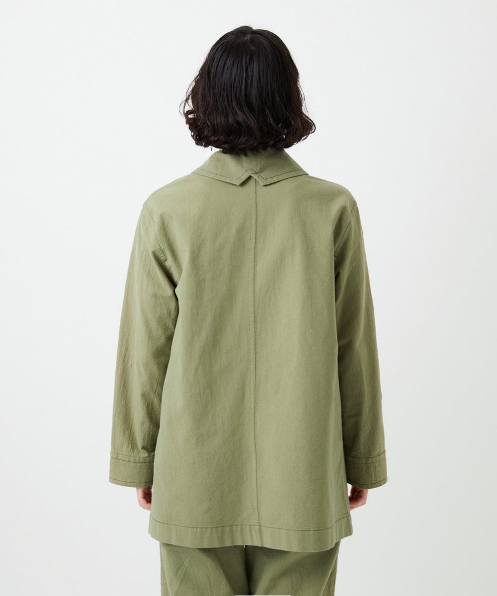 NHDGF26360 GIANNI LO GIUDICE(小さいサイズ)(メゾン ドゥ サンク) [セットアップ対応]コットンナチュラルワッシャージャケット グリーン
