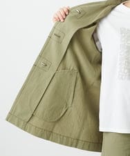 NHDGF26360 GIANNI LO GIUDICE(小さいサイズ)(メゾン ドゥ サンク) [セットアップ対応]コットンナチュラルワッシャージャケット グリーン