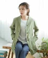 NHDGF26360 GIANNI LO GIUDICE(小さいサイズ)(メゾン ドゥ サンク) コットンナチュラルワッシャージャケット グリーン