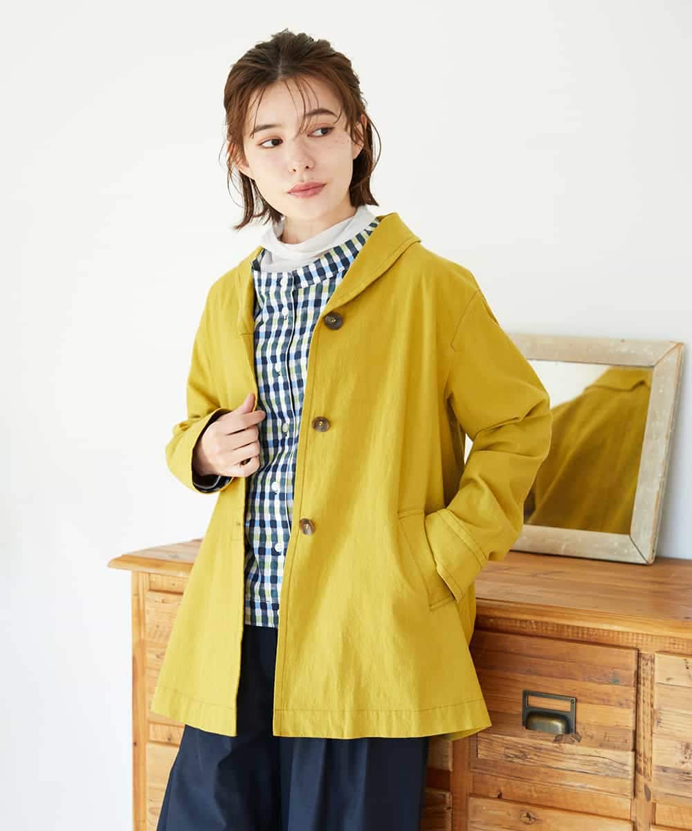 NHDGF26360 GIANNI LO GIUDICE(小さいサイズ)(メゾン ドゥ サンク) コットンナチュラルワッシャージャケット グリーン