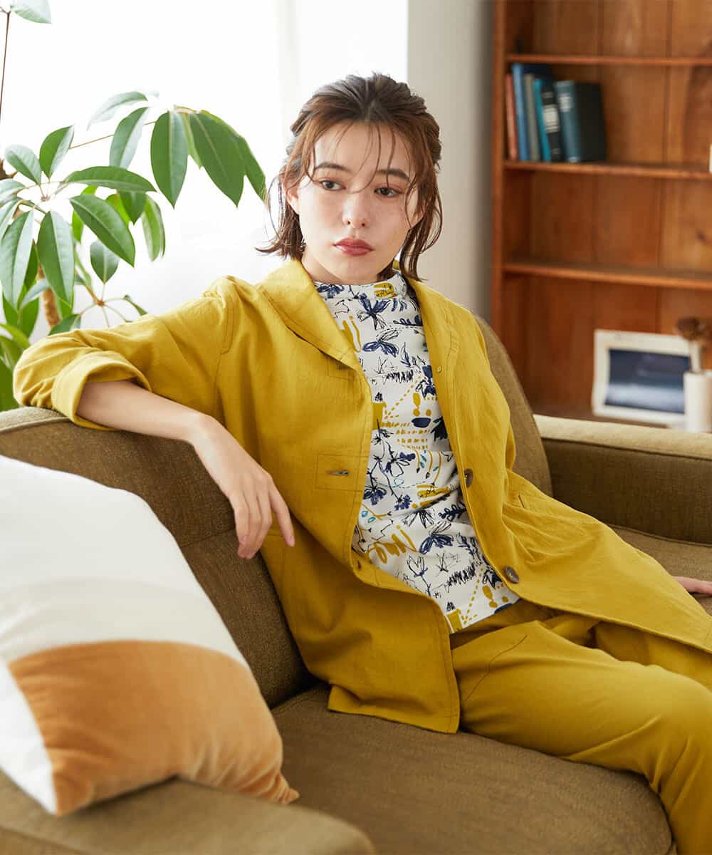 NHDGF26360 GIANNI LO GIUDICE(小さいサイズ)(メゾン ドゥ サンク) コットンナチュラルワッシャージャケット グリーン