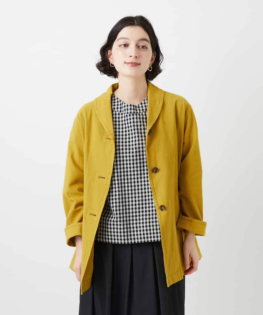 NHDGF26360 GIANNI LO GIUDICE(小さいサイズ)(メゾン ドゥ サンク) コットンナチュラルワッシャージャケット グリーン