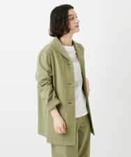 NHDGF26360 GIANNI LO GIUDICE(小さいサイズ)(メゾン ドゥ サンク) コットンナチュラルワッシャージャケット グリーン