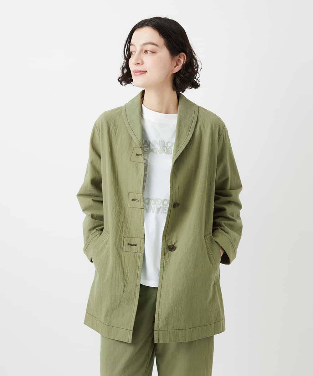 NHDGF26360 GIANNI LO GIUDICE(小さいサイズ)(メゾン ドゥ サンク) コットンナチュラルワッシャージャケット グリーン
