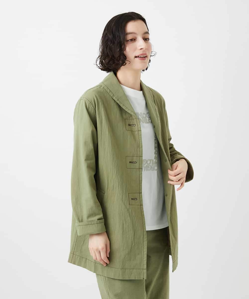 NHDGF26360 GIANNI LO GIUDICE(小さいサイズ)(メゾン ドゥ サンク) コットンナチュラルワッシャージャケット グリーン