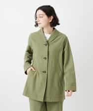 NHDGF26360 GIANNI LO GIUDICE(小さいサイズ)(メゾン ドゥ サンク) コットンナチュラルワッシャージャケット グリーン