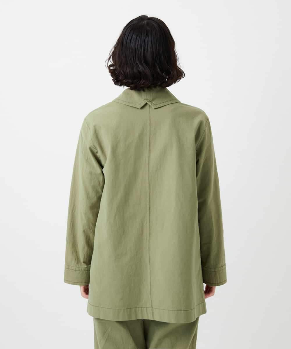 NHDGF26360 GIANNI LO GIUDICE(小さいサイズ)(メゾン ドゥ サンク) コットンナチュラルワッシャージャケット グリーン