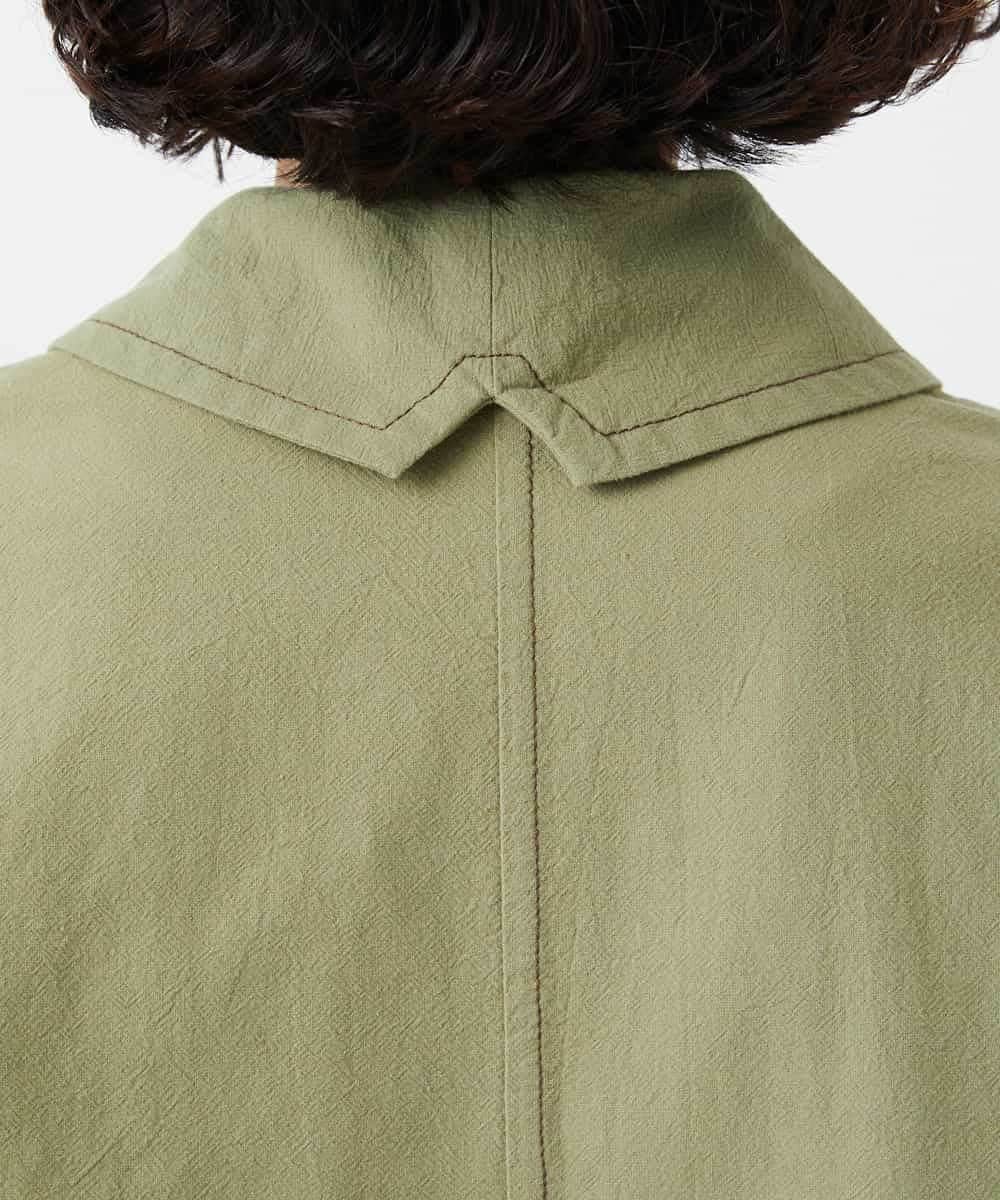 NHDGF26360 GIANNI LO GIUDICE(小さいサイズ)(メゾン ドゥ サンク) コットンナチュラルワッシャージャケット グリーン
