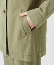 NHDGF26360 GIANNI LO GIUDICE(小さいサイズ)(メゾン ドゥ サンク) コットンナチュラルワッシャージャケット グリーン