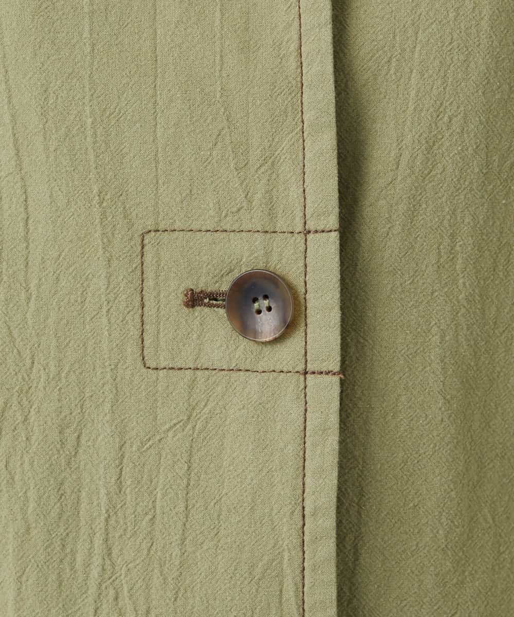NHDGF26360 GIANNI LO GIUDICE(小さいサイズ)(メゾン ドゥ サンク) コットンナチュラルワッシャージャケット グリーン