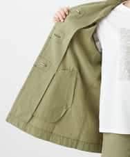 NHDGF26360 GIANNI LO GIUDICE(小さいサイズ)(メゾン ドゥ サンク) コットンナチュラルワッシャージャケット グリーン