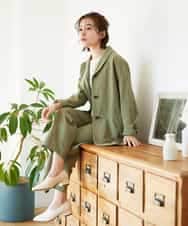 NHDGF26360 GIANNI LO GIUDICE(小さいサイズ)(メゾン ドゥ サンク) コットンナチュラルワッシャージャケット グリーン