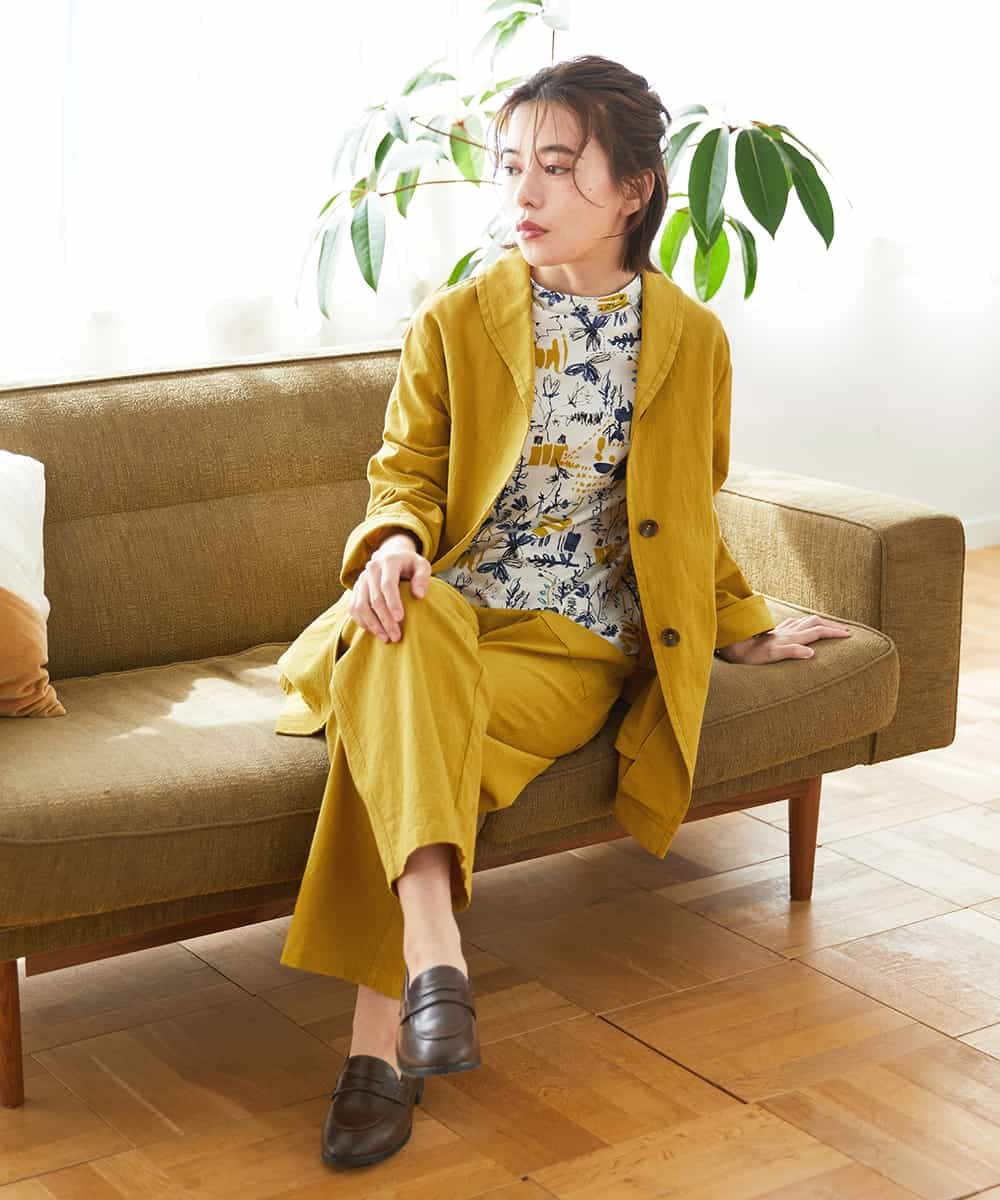 NHDGF26360 GIANNI LO GIUDICE(小さいサイズ)(メゾン ドゥ サンク) コットンナチュラルワッシャージャケット グリーン