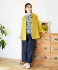 NHDGF26360 GIANNI LO GIUDICE(小さいサイズ)(メゾン ドゥ サンク) コットンナチュラルワッシャージャケット グリーン