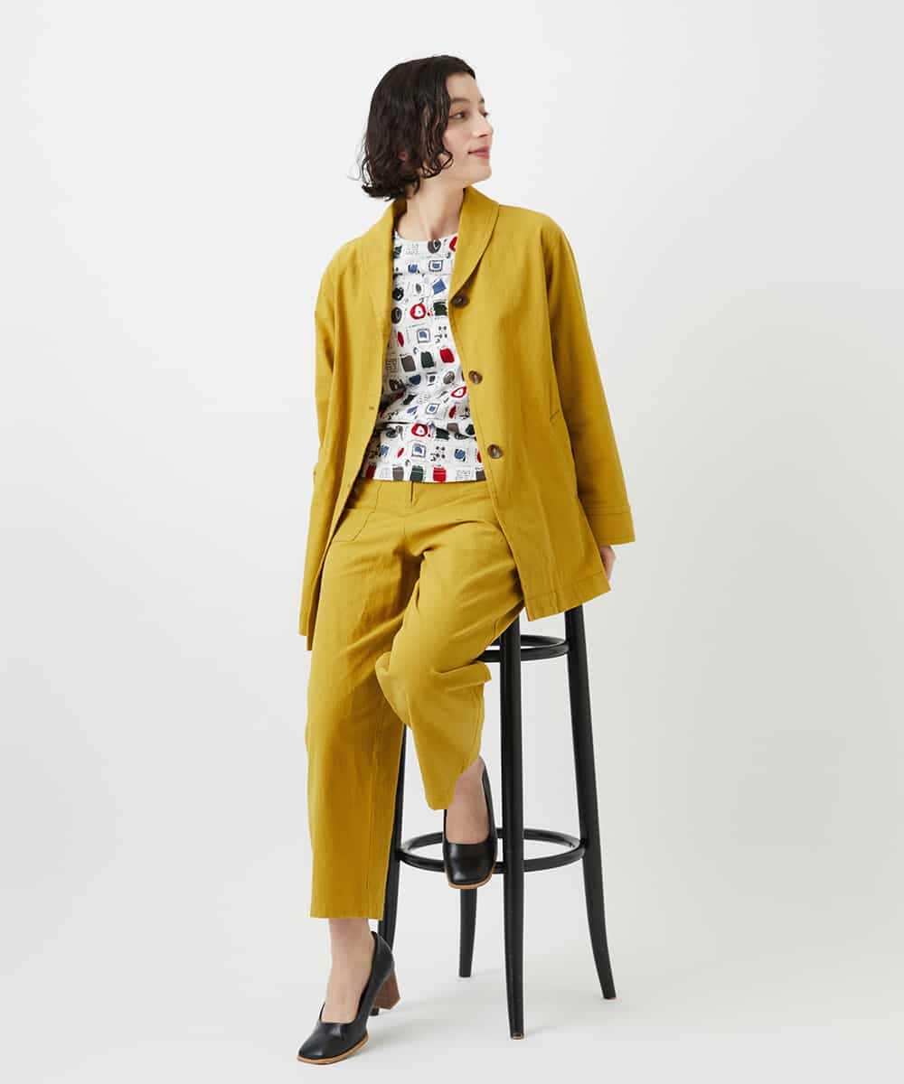 NHDGF26360 GIANNI LO GIUDICE(小さいサイズ)(メゾン ドゥ サンク) コットンナチュラルワッシャージャケット グリーン