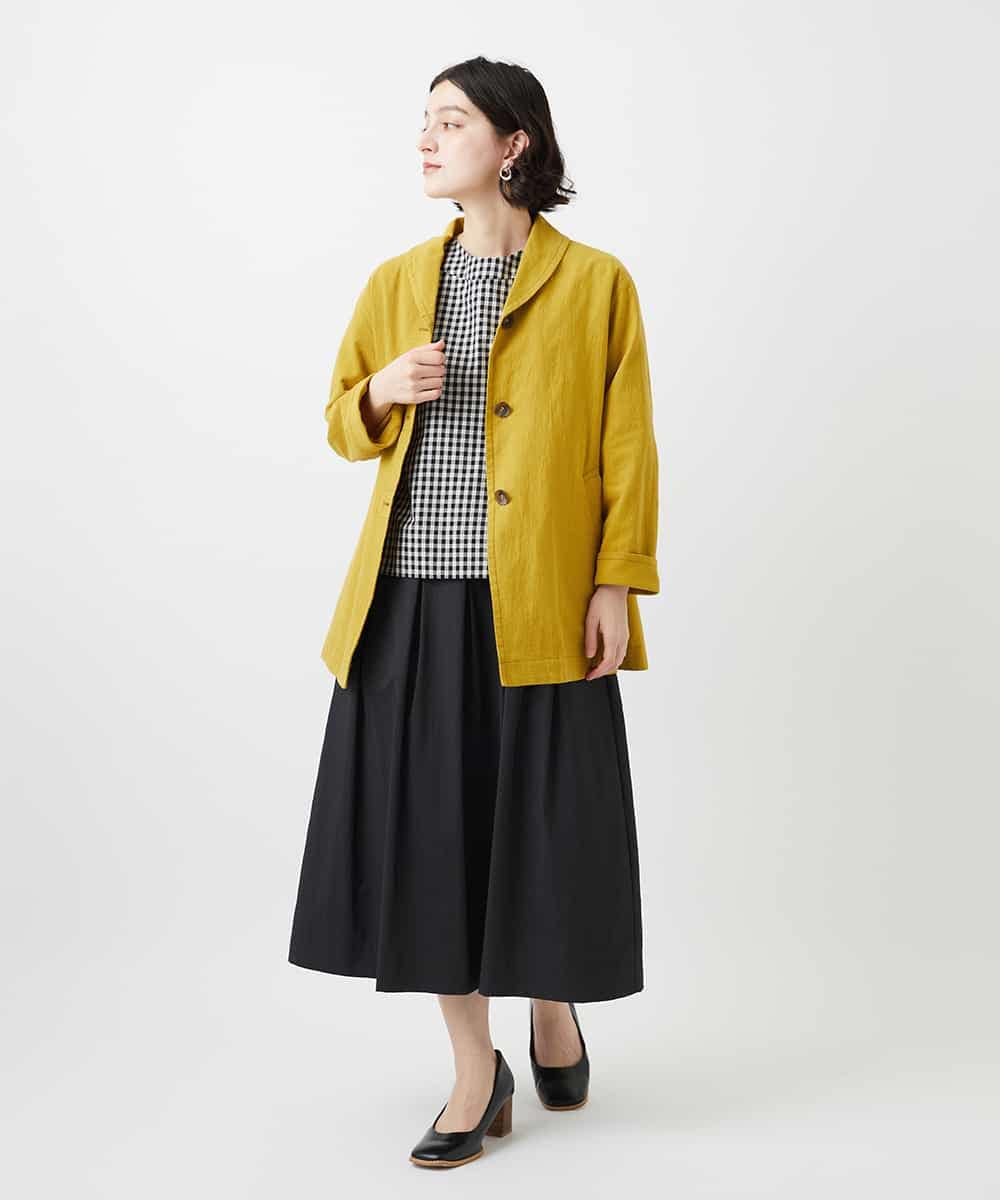 NHDGF26360 GIANNI LO GIUDICE(小さいサイズ)(メゾン ドゥ サンク) コットンナチュラルワッシャージャケット グリーン