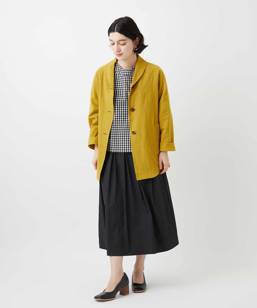 NHDGF26360 GIANNI LO GIUDICE(小さいサイズ)(メゾン ドゥ サンク) コットンナチュラルワッシャージャケット グリーン