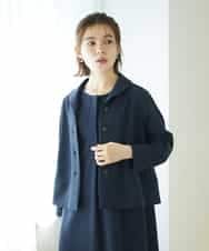 NHDGF88290 GIANNI LO GIUDICE(小さいサイズ)(メゾン ドゥ サンク) [セットアップ対応]リネンライクジャケット ネイビー