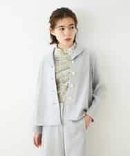 NHDGF88290 GIANNI LO GIUDICE(小さいサイズ)(メゾン ドゥ サンク) [セットアップ対応]リネンライクジャケット ライトグレー