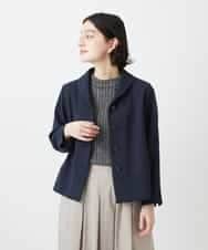 NHDGF88290 GIANNI LO GIUDICE(小さいサイズ)(メゾン ドゥ サンク) [セットアップ対応]リネンライクジャケット ライトグレー