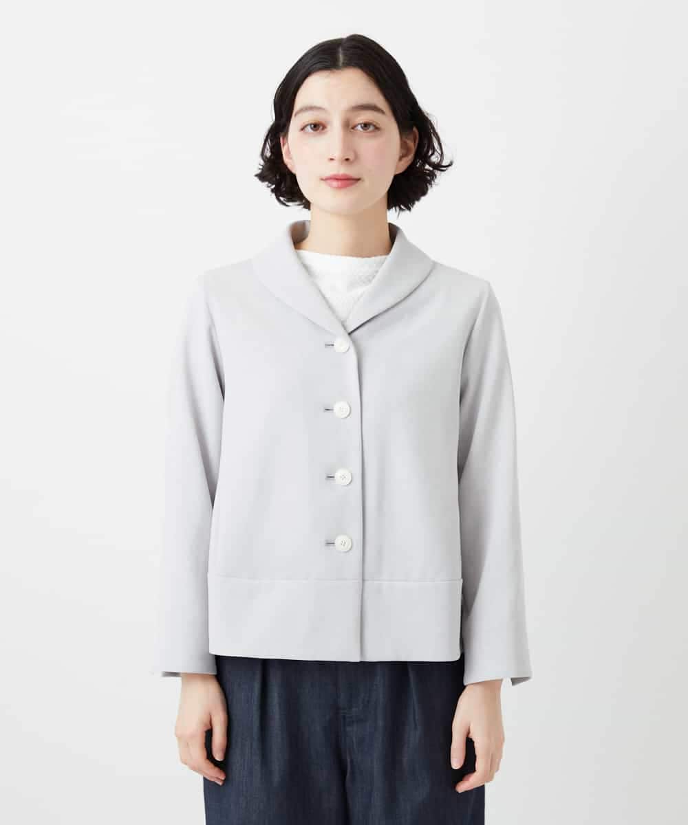 NHDGF88290 GIANNI LO GIUDICE(小さいサイズ)(メゾン ドゥ サンク) [セットアップ対応]リネンライクジャケット ライトグレー