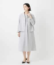 NHDGF88290 GIANNI LO GIUDICE(小さいサイズ)(メゾン ドゥ サンク) [セットアップ対応]リネンライクジャケット ライトグレー