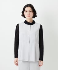 NHDGF89260 GIANNI LO GIUDICE(小さいサイズ)(メゾン ドゥ サンク) [セットアップ対応]リネンライクノーカラージレ ライトグレー