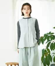 NHDGF89260 GIANNI LO GIUDICE(小さいサイズ)(メゾン ドゥ サンク) [セットアップ対応]リネンライクノーカラージレ ライトグレー