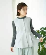 NHDGF89260 GIANNI LO GIUDICE(小さいサイズ)(メゾン ドゥ サンク) [セットアップ対応]リネンライクノーカラージレ ライトグレー