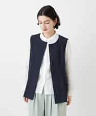 NHDGF89260 GIANNI LO GIUDICE(小さいサイズ)(メゾン ドゥ サンク) [セットアップ対応]リネンライクノーカラージレ ライトグレー