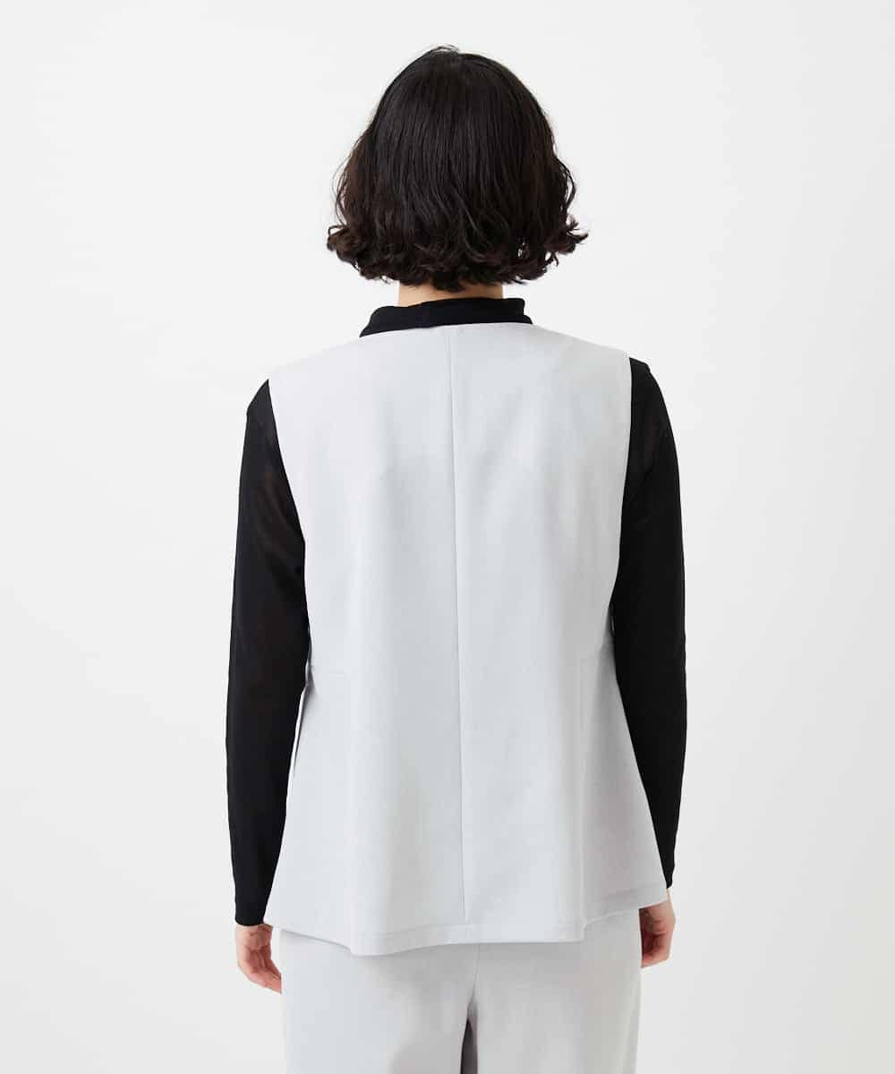 NHDGF89260 GIANNI LO GIUDICE(小さいサイズ)(メゾン ドゥ サンク) [セットアップ対応]リネンライクノーカラージレ ライトグレー