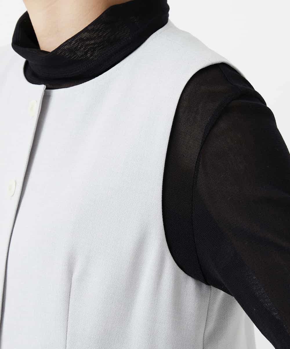 NHDGF89260 GIANNI LO GIUDICE(小さいサイズ)(メゾン ドゥ サンク) [セットアップ対応]リネンライクノーカラージレ ライトグレー