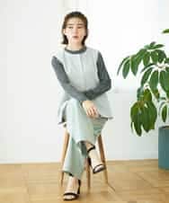 NHDGF89260 GIANNI LO GIUDICE(小さいサイズ)(メゾン ドゥ サンク) [セットアップ対応]リネンライクノーカラージレ ライトグレー