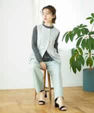 NHDGF89260 GIANNI LO GIUDICE(小さいサイズ)(メゾン ドゥ サンク) [セットアップ対応]リネンライクノーカラージレ ライトグレー