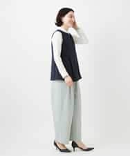 NHDGF89260 GIANNI LO GIUDICE(小さいサイズ)(メゾン ドゥ サンク) [セットアップ対応]リネンライクノーカラージレ ライトグレー