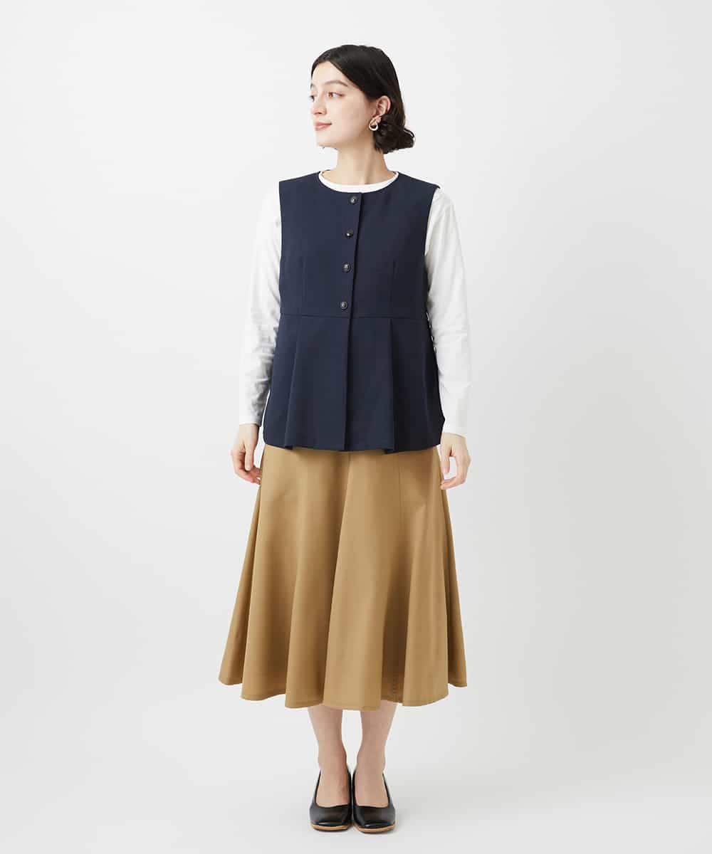 NHDGF89260 GIANNI LO GIUDICE(小さいサイズ)(メゾン ドゥ サンク) [セットアップ対応]リネンライクノーカラージレ ライトグレー