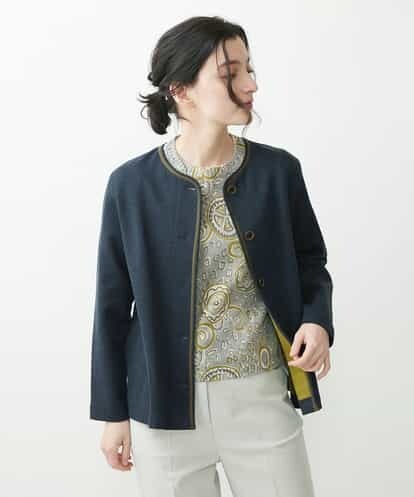 NHDGR81270 GIANNI LO GIUDICE(小さいサイズ) 【セットアップ対応】デニムジャージーノーカラージャケット