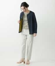 NHDGR81270 GIANNI LO GIUDICE(小さいサイズ)(メゾン ドゥ サンク) 【セットアップ対応】デニムジャージーノーカラージャケット ネイビー
