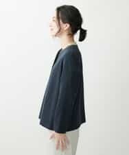 NHDGR81270 GIANNI LO GIUDICE(小さいサイズ)(メゾン ドゥ サンク) 【セットアップ対応】デニムジャージーノーカラージャケット ネイビー