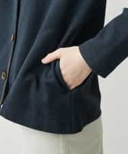 NHDGR81270 GIANNI LO GIUDICE(小さいサイズ)(メゾン ドゥ サンク) 【セットアップ対応】デニムジャージーノーカラージャケット ネイビー