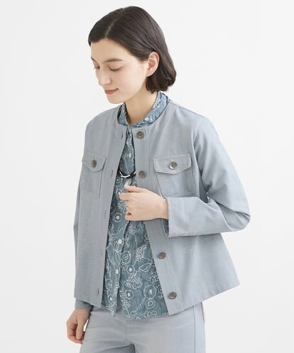 NHDGX34330 GIANNI LO GIUDICE(小さいサイズ) [セットアップ対応]デニム柄転写プリントジャケット