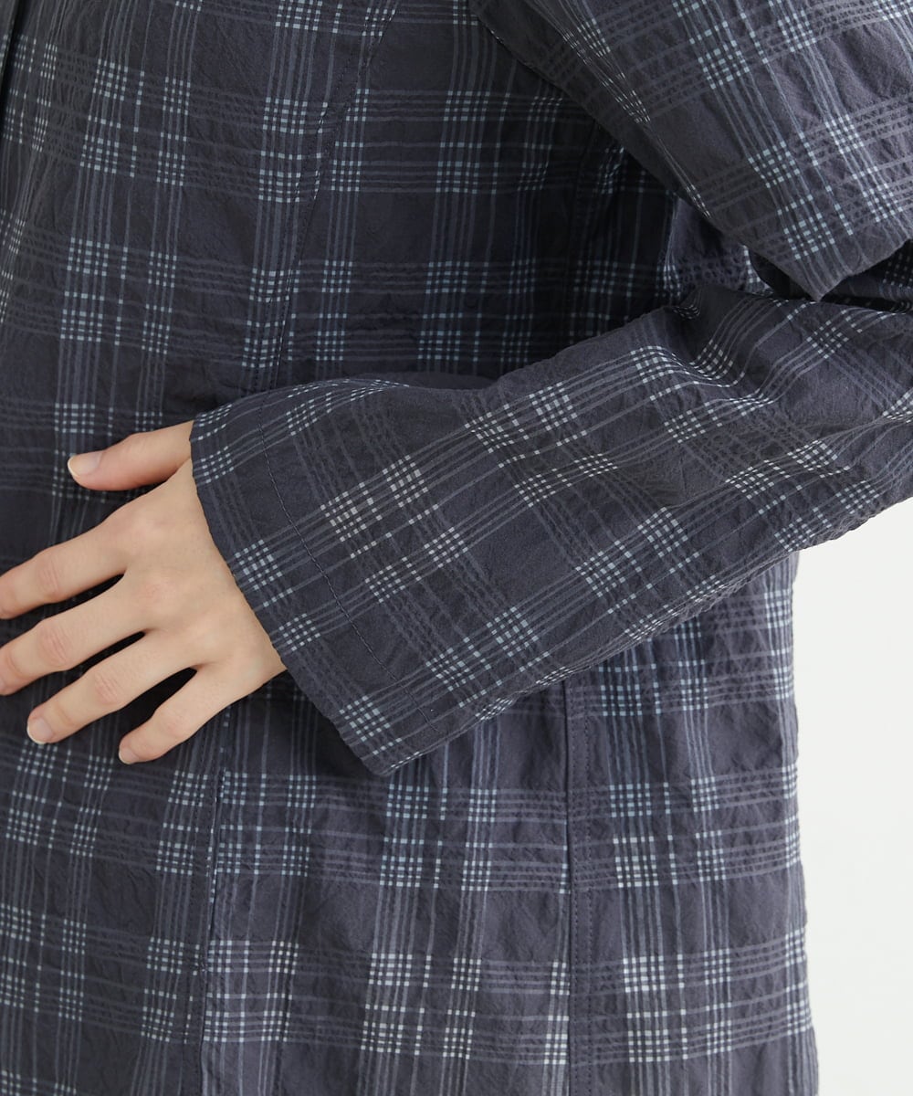 NHDHT01330 GIANNI LO GIUDICE(小さいサイズ)(メゾン ドゥ サンク) [洗える]先染めチェックテーラードジャケット イエロー