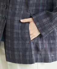 NHDHT01330 GIANNI LO GIUDICE(小さいサイズ)(メゾン ドゥ サンク) [洗える]先染めチェックテーラードジャケット イエロー