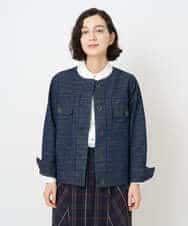 NHDJB20390 GIANNI LO GIUDICE(小さいサイズ)(メゾン ドゥ サンク) レインボーデニムジャケット ネイビー