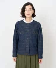 NHDJB20390 GIANNI LO GIUDICE(小さいサイズ)(メゾン ドゥ サンク) レインボーデニムジャケット ネイビー