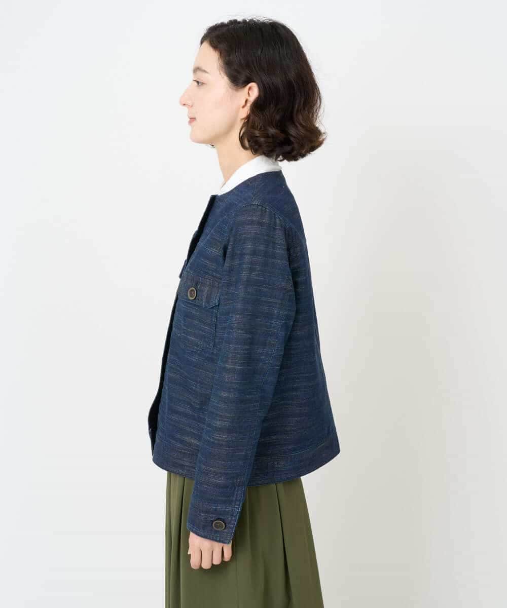 NHDJB20390 GIANNI LO GIUDICE(小さいサイズ)(メゾン ドゥ サンク) レインボーデニムジャケット ネイビー