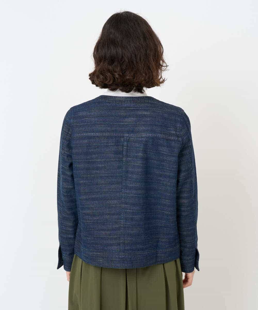 NHDJB20390 GIANNI LO GIUDICE(小さいサイズ)(メゾン ドゥ サンク) レインボーデニムジャケット ネイビー