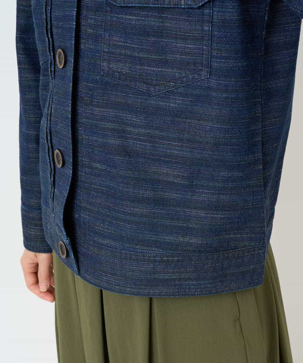 NHDJB20390 GIANNI LO GIUDICE(小さいサイズ)(メゾン ドゥ サンク) レインボーデニムジャケット ネイビー