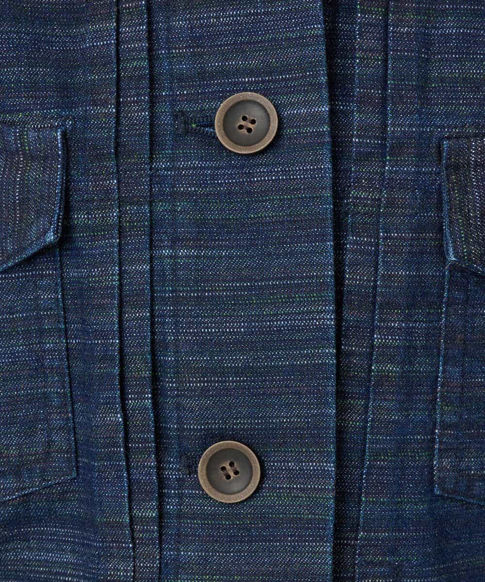 NHDJB20390 GIANNI LO GIUDICE(小さいサイズ)(メゾン ドゥ サンク) レインボーデニムジャケット ネイビー